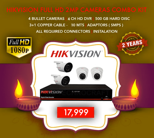 Hikvision 2mp 2camera kit